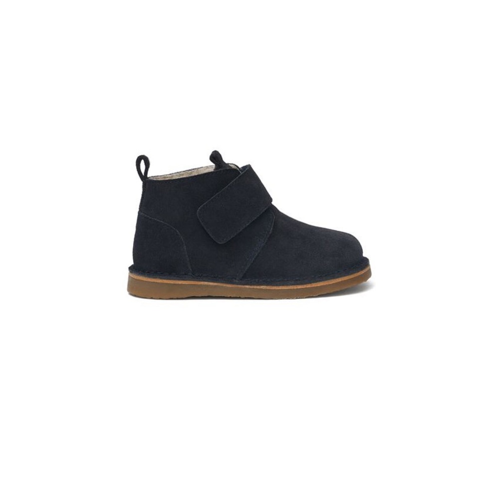 Lined Split Leather Ankle Boots